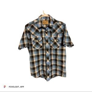 Wrangler Retro Mens Pearl Snap Down Western Wear Short Sleeve Size M/G